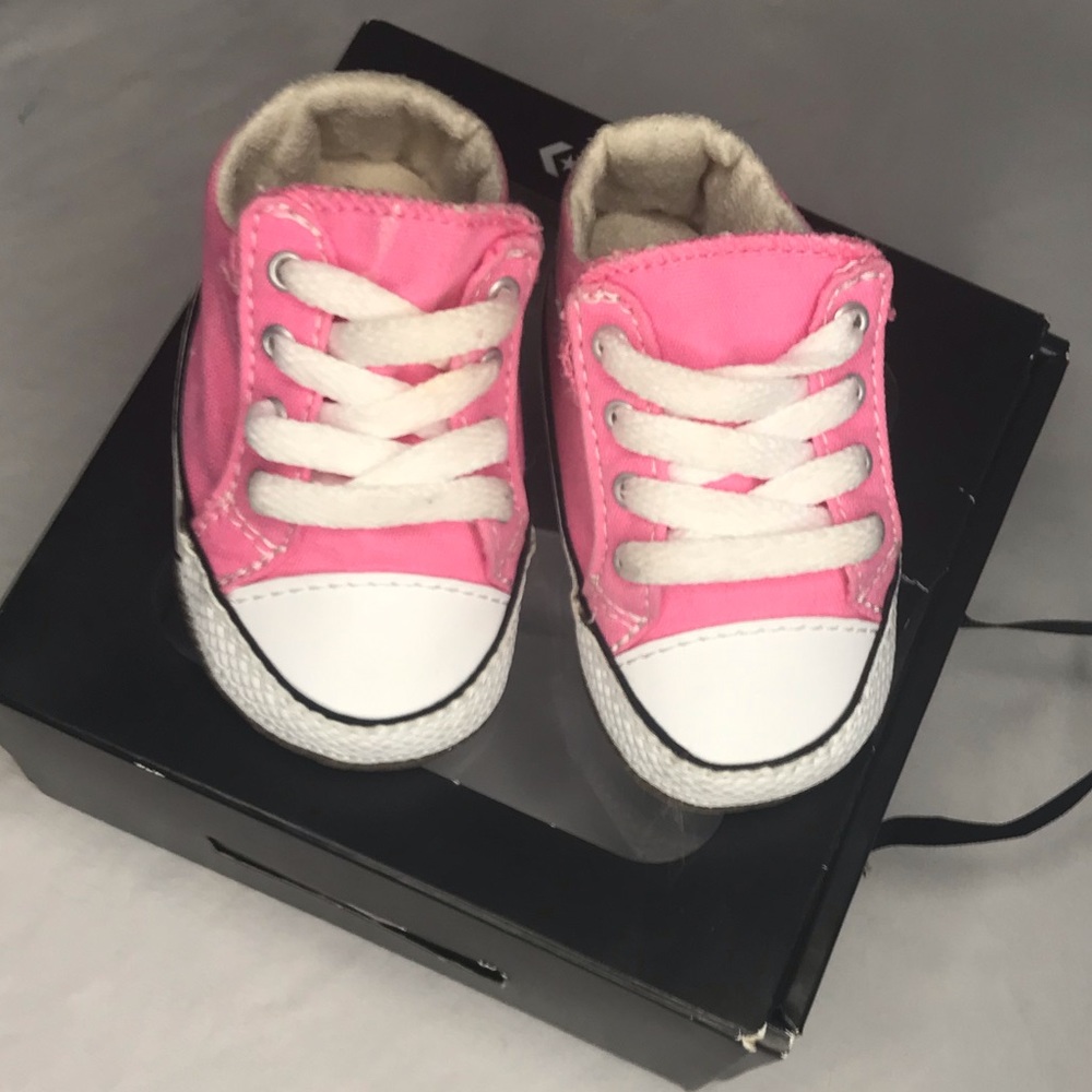 Baby pink Converse in box